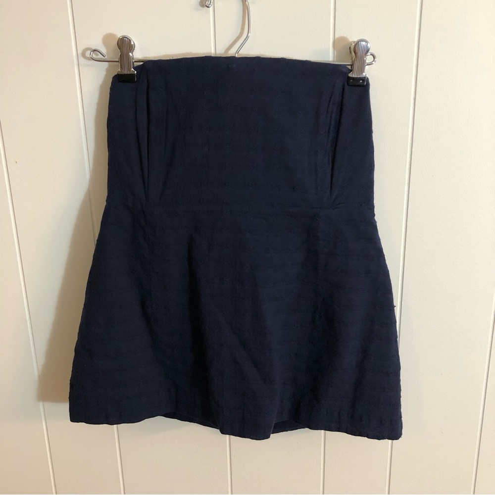 Vineyard Vines 100% Cotton Navy Strapless top Size 6